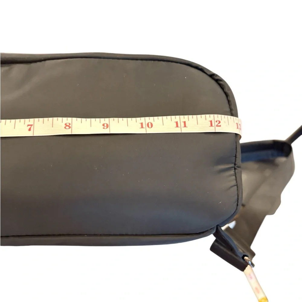 Adrienne Vittadini Travel Collection Black Nylon Backpack Logo‎ Luggage Tag NWT